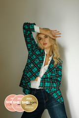 Green Check Ponte Sisca Blazer