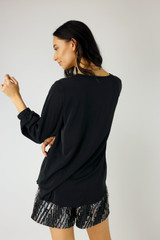 Black Soft Touch Audrey Blouse