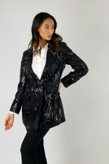 Black Sequin Blazer