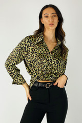 Sage Animal Silky Zhoush Shirt