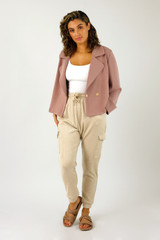 Musk Pink Soft Crop Jacket