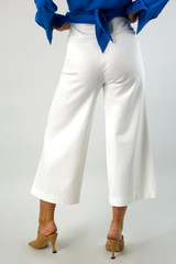 White Ponte Jet Culottes