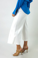 White Ponte Jet Culottes