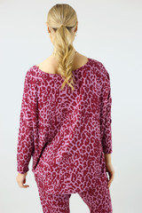 Pink Print Bamboo Slouch Top - FINAL SALE