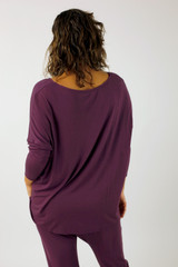 Rose Brown Bamboo Slouch Top