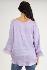 Lilac Silky Feather Top - FINAL SALE