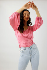 Pink Silky Zhoush Shirt