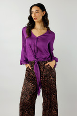 Purple Silky Zhoush Shirt