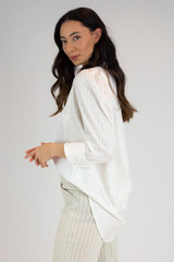 White Lurex Maya Shirt