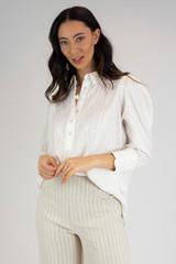 White Lurex Maya Shirt