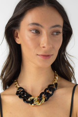 Black & Gold Chunky Necklace