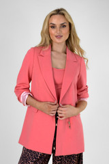 Watermelon Ponte Zippy Blazer