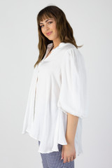 White Silky Tunic Shirt