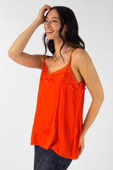 Orange Silky Dainty Cami