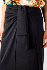 Black Knot Front Skirt