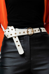 Ivory Eyelet Belt