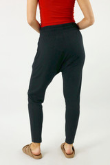 Black Bamboo Slouch Pants