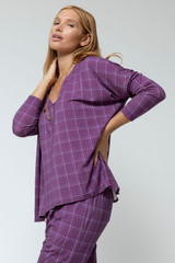 Purple Bamboo Slouch Top