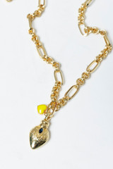 Gold Plated Chain Diamante Necklace