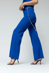 Cobalt Ponte Wide Flare Pant