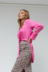 Hot Pink Silky Asana Shirt