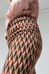 Geo Jacquard Split Skirt