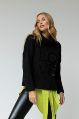 Black Fluffy Love Jumper