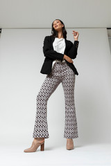 Black Pink Ponte Flare Pant