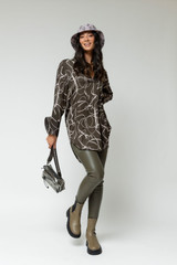 Taupe Silky Pocket Tunic