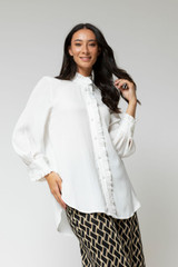 White Roma Dobby Blouse