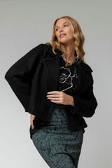 Black Astra Crop Jacket