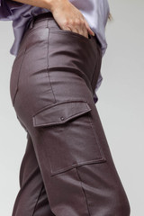 Plum Waxed Cargo Pant - SALE