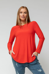 Orange Contour Bell Top