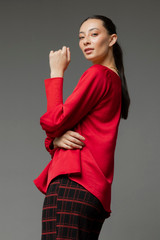 Red Reversible Silky Top