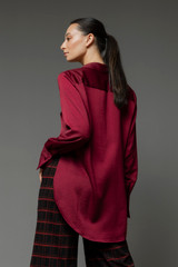 Burgundy Charlie Silky Shirt