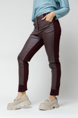 Plum Waxed Spliced Pant