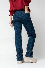 Mid Chambray Animal Cargo Jeans