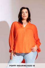 Orange Femme Blogger Shirt