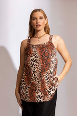 Tan Animal Wide Strap Cami - FINAL SALE