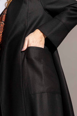 Black Twill Trench Coat