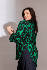 Black/Green Femme Blogger Shirt