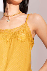 Mustard Lace Dobby Cami