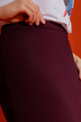 Merlot Ponte Miracle Skirt - FINAL SALE