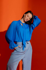 Cobalt Victoria Blouse