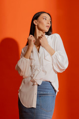 Ivory Silky Cascade Shirt