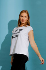 White Love Love Love T-Shirt 
