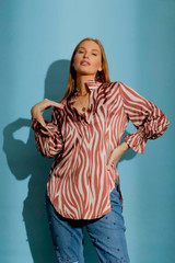 Sienna Zebra Femme Blogger Shirt