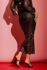 Copper Sequin Skirt