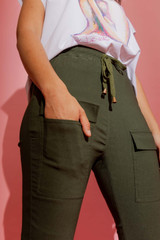 Khaki Slim Leg Cargo Pant