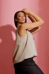 Natural Linen Bell Cami